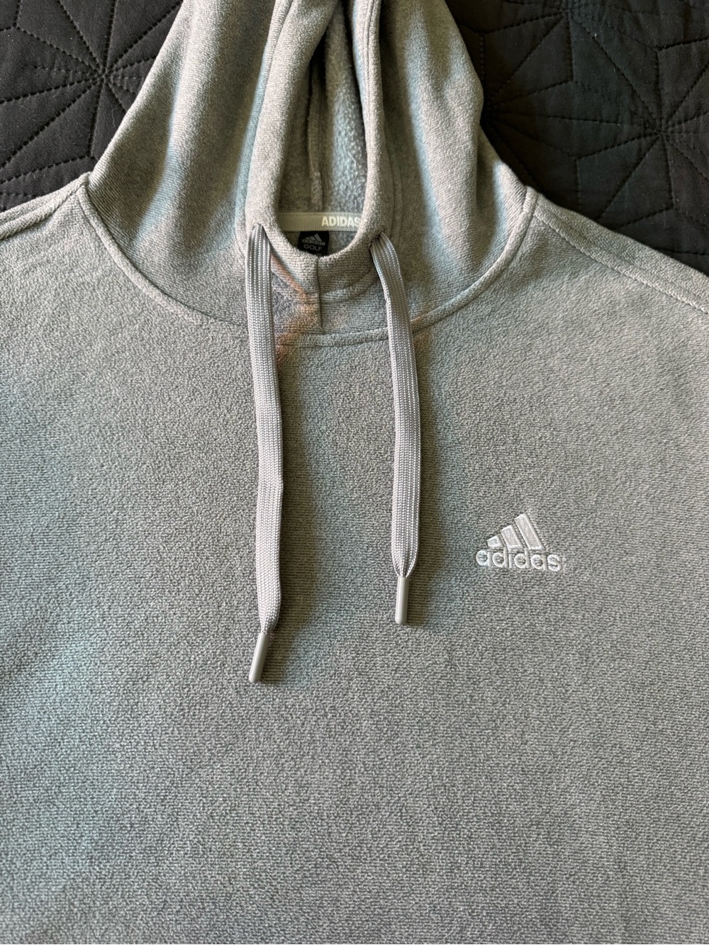 adidas Men's Gray Pullover Hoodie with Trefoil Logo